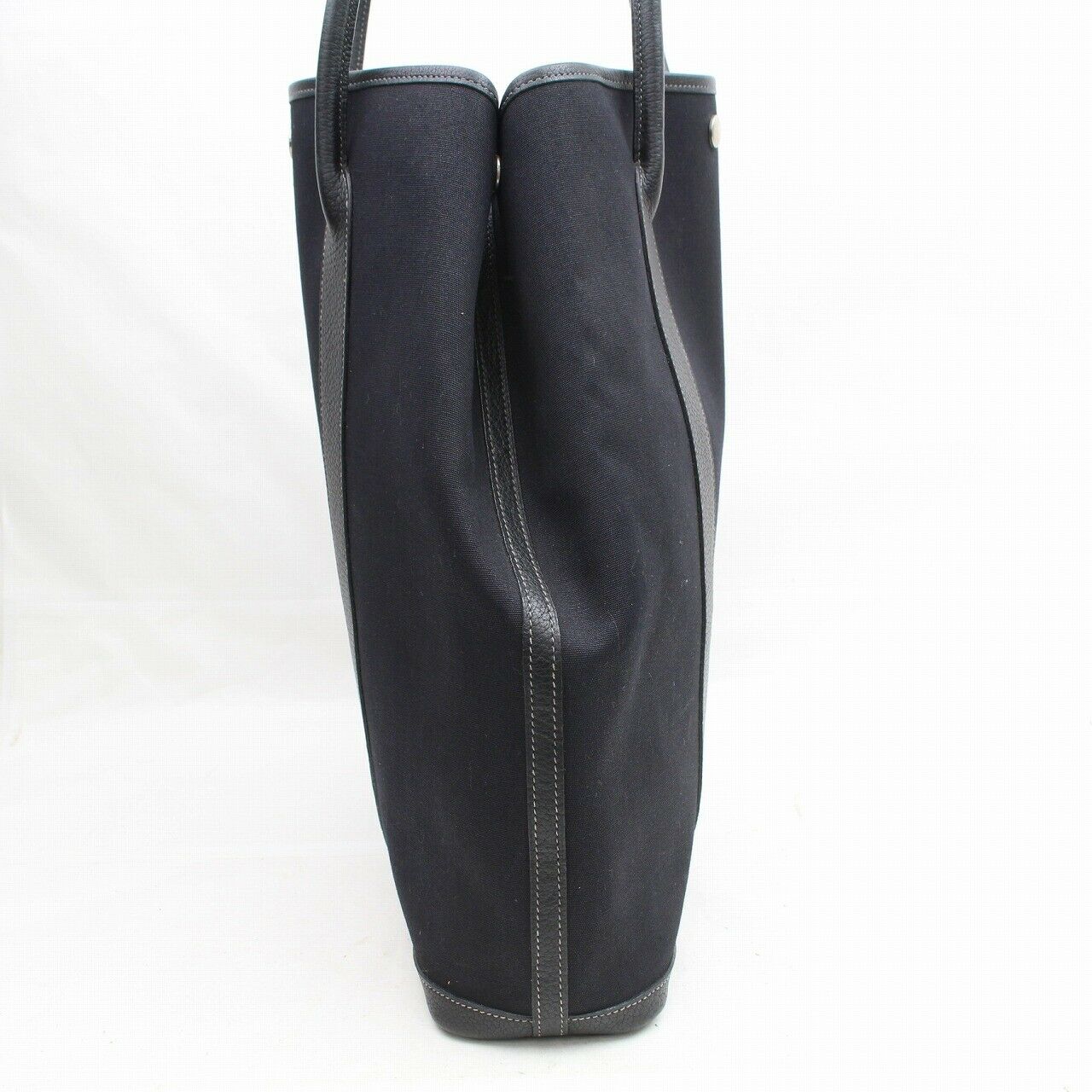 Indistinguishable  Top quality Hermes Tote Bag Garden File Black Canvas (SHC7-10051)