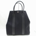 Indistinguishable  Top quality Hermes Tote Bag Garden File Black Canvas (SHC7-10051)