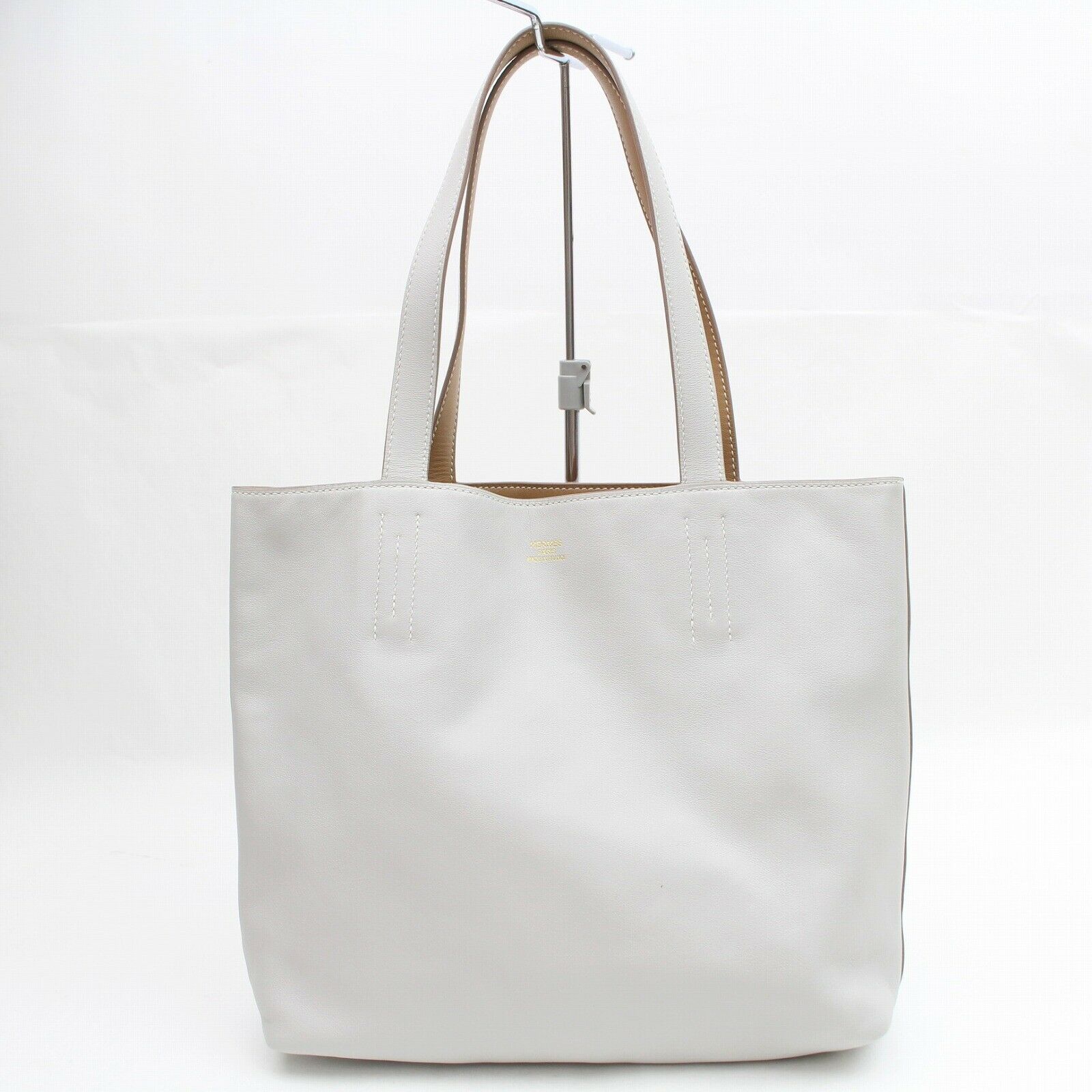 Indistinguishable  Top quality Hermes Tote Bag Double Sens36 Good Condition Gray (SHC7-10664)