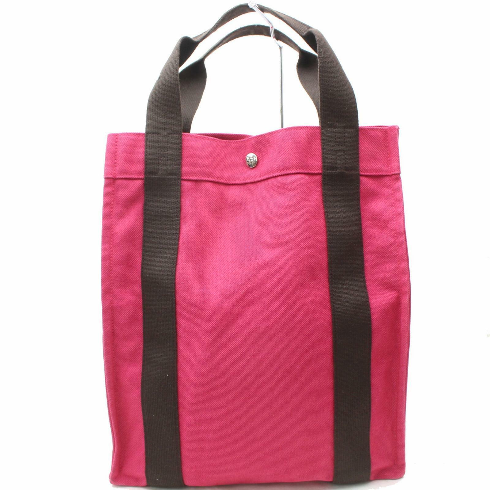 Indistinguishable  Top quality Hermes Tote Bag Cabas Hot Pink Canvas (SHC1-15755)