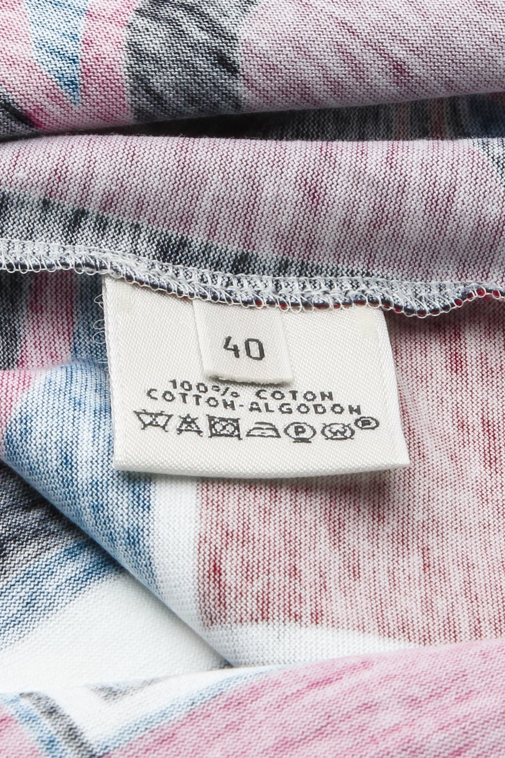 Geometric Print T-Shirt - Pink Size 40