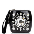 Pre-owned Chanel Minaudi√®re Jewel Clutch Black Resin Silver Hardware