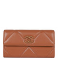 Chanel 19 Large Flap Wallet Brown Lambskin Gold Hardware