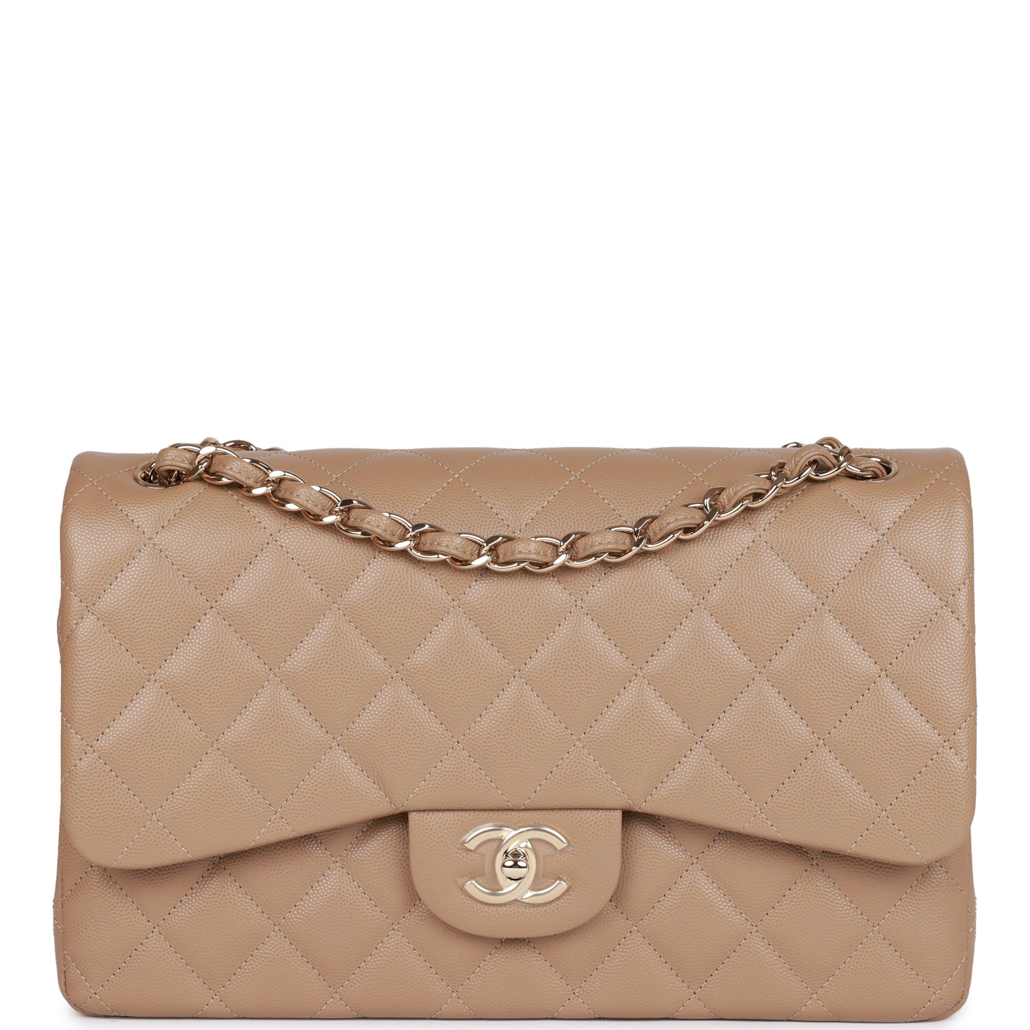 Chanel Jumbo Classic Double Flap Bag Dark Beige Caviar Gold Hardware - Payment 1