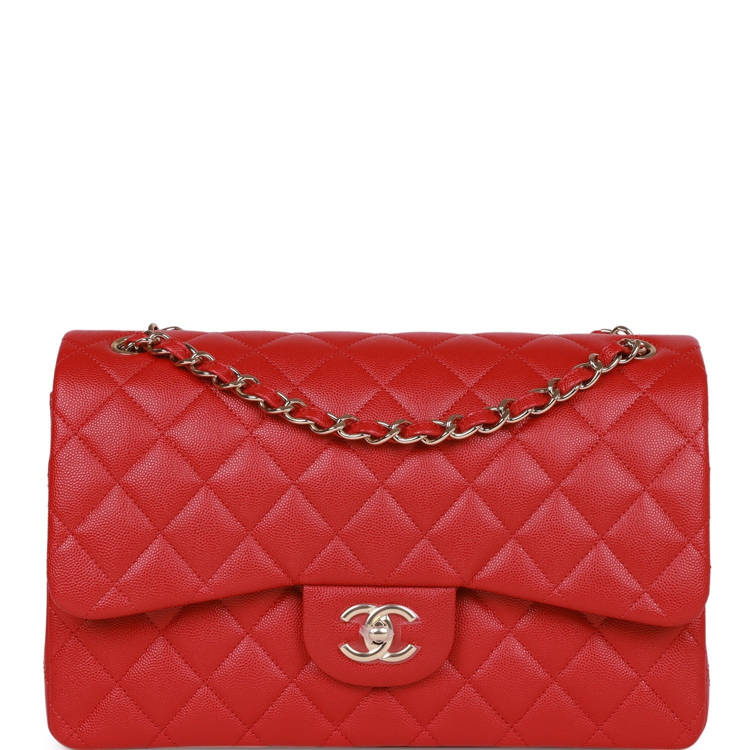 Chanel Jumbo Classic Double Flap Bag Red Caviar Light Gold Hardware Payment 1