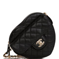 Chanel CC In Love Large Heart Bag Black Lambskin Light Gold Hardware