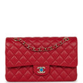 Chanel Medium Classic Double Flap Bag Red Caviar Light Gold Hardware - Payment 2 for MB