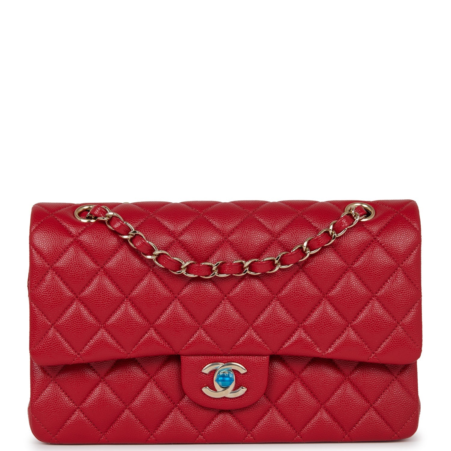 Chanel Medium Classic Double Flap Bag Red Caviar Light Gold Hardware - Payment 1 for MB