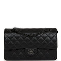Chanel Medium Classic Double Flap Bag SO Black Lambskin Black Hardware