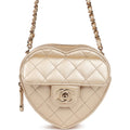 Chanel CC In Love Heart Clutch with Chain Gold Lambskin Light Gold Hardware Payment 2