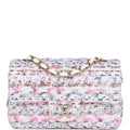 Chanel Mini Rectangular Flap Bag Multicolor Tweed Light Gold Hardware