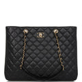 Chanel Timeless Tote Bag Black Calfskin Gold Hardware