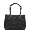 Chanel Grand Shopping Tote (GST) Bag Black Caviar Silver Hardware