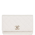 Chanel Wallet on Chain WOC White Caviar Light Gold Hardware