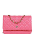 Chanel Wallet on Chain WOC Pink Caviar Light Gold Hardware