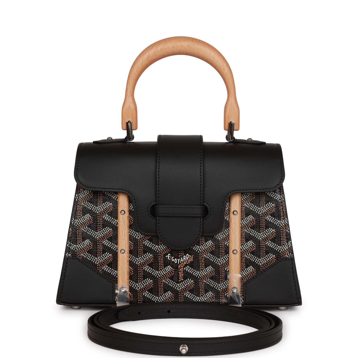 Goyard Saigon Structure Nano Bag Black Goyardine Palladium Hardware