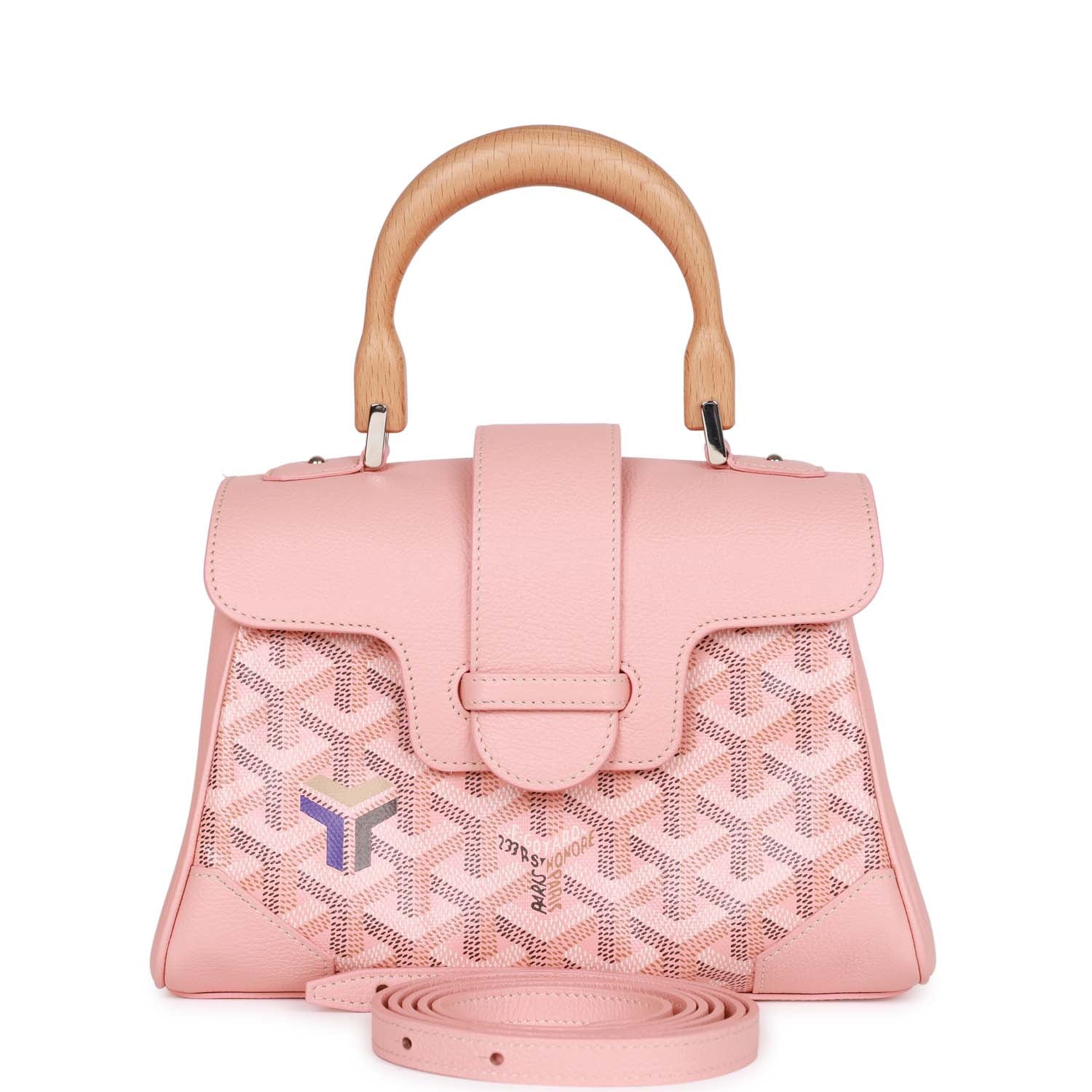 Goyard Saigon Souple Mini Bag Pink Goyardine Silver Hardware