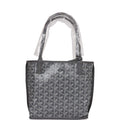 Goyard Goyardine Grey Anjou Mini Reversible Tote Bag Palladium Hardware