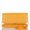 Goyard Goyardine Yellow Monte Carlo PM Clutch/Shoulder Bag Silver Hardware