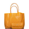 Goyard Goyardine Yellow St. Louis PM Tote Bag Silver Hardware