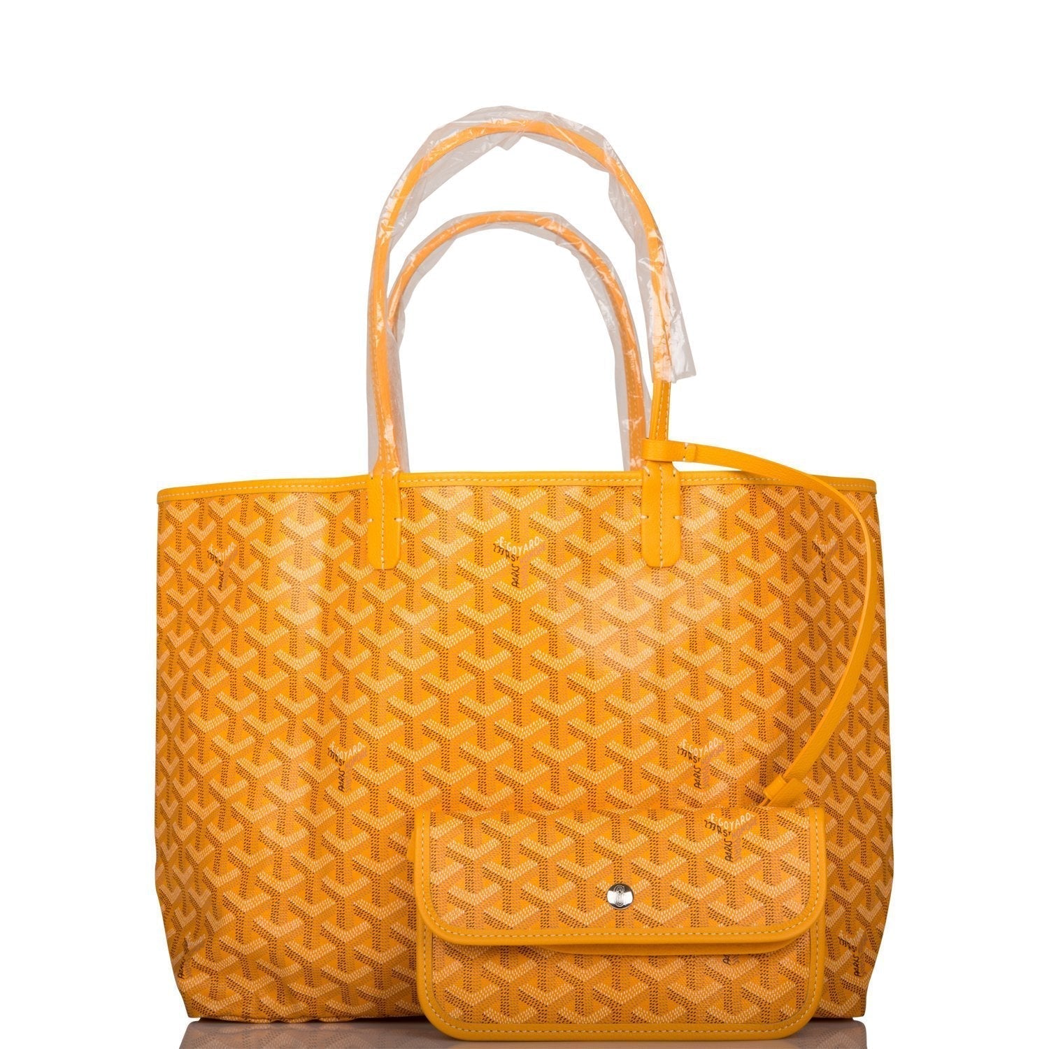 Goyard Goyardine Yellow St. Louis PM Tote Bag Silver Hardware