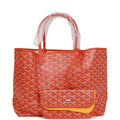 Goyard Goyardine Orange St. Louis PM Tote Bag Silver Hardware