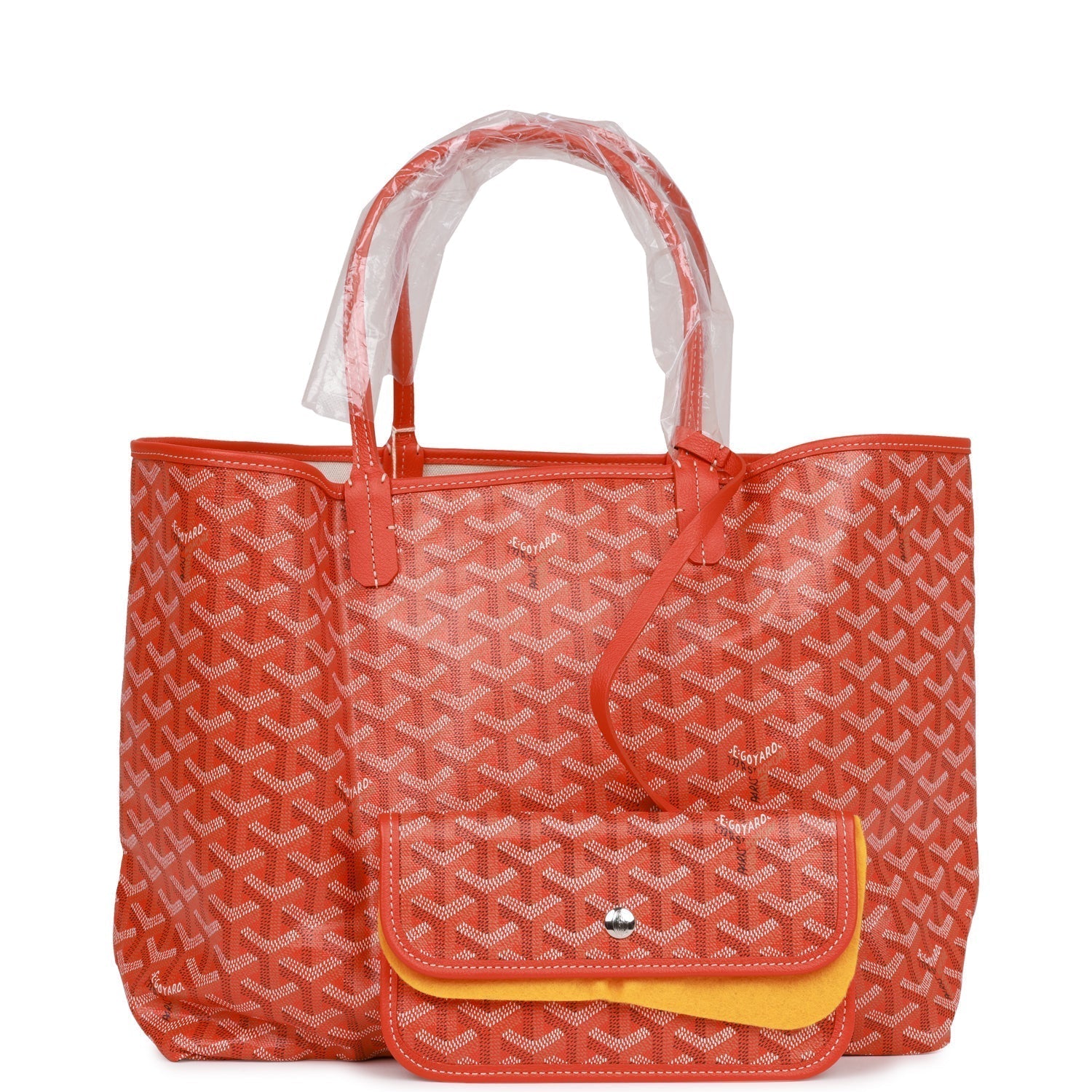 Goyard Goyardine Orange St. Louis PM Tote Bag Silver Hardware