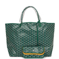 Goyard Goyardine Green St. Louis GM Tote Bag Silver Hardware