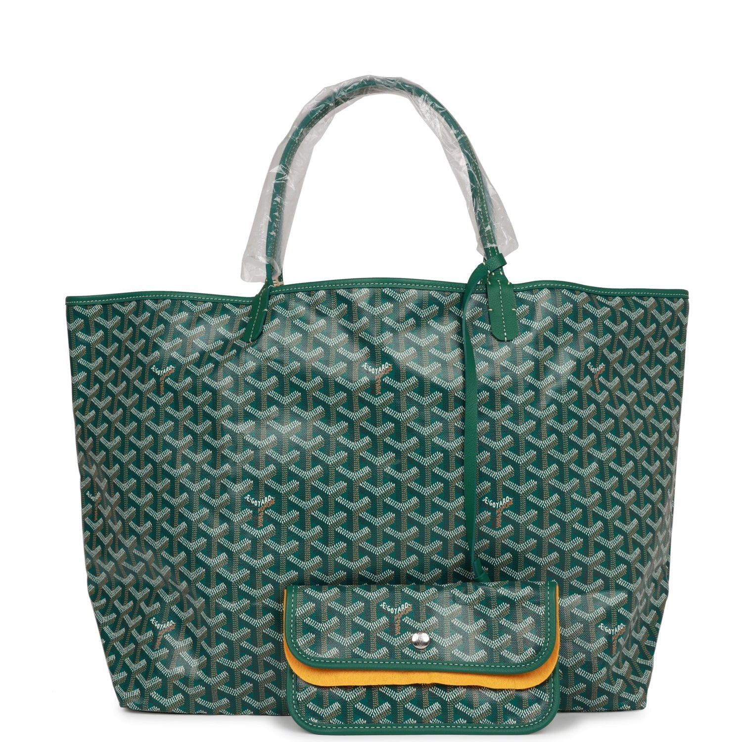 Goyard Goyardine Green St. Louis GM Tote Bag Silver Hardware