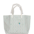 Goyard Goyardine Teal Claire Voie St. Louis PM Tote Bag Silver Hardware