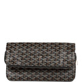 Goyard Sainte-Marie MM Foldable Clutch Bag Black Goyardine Silver Hardware