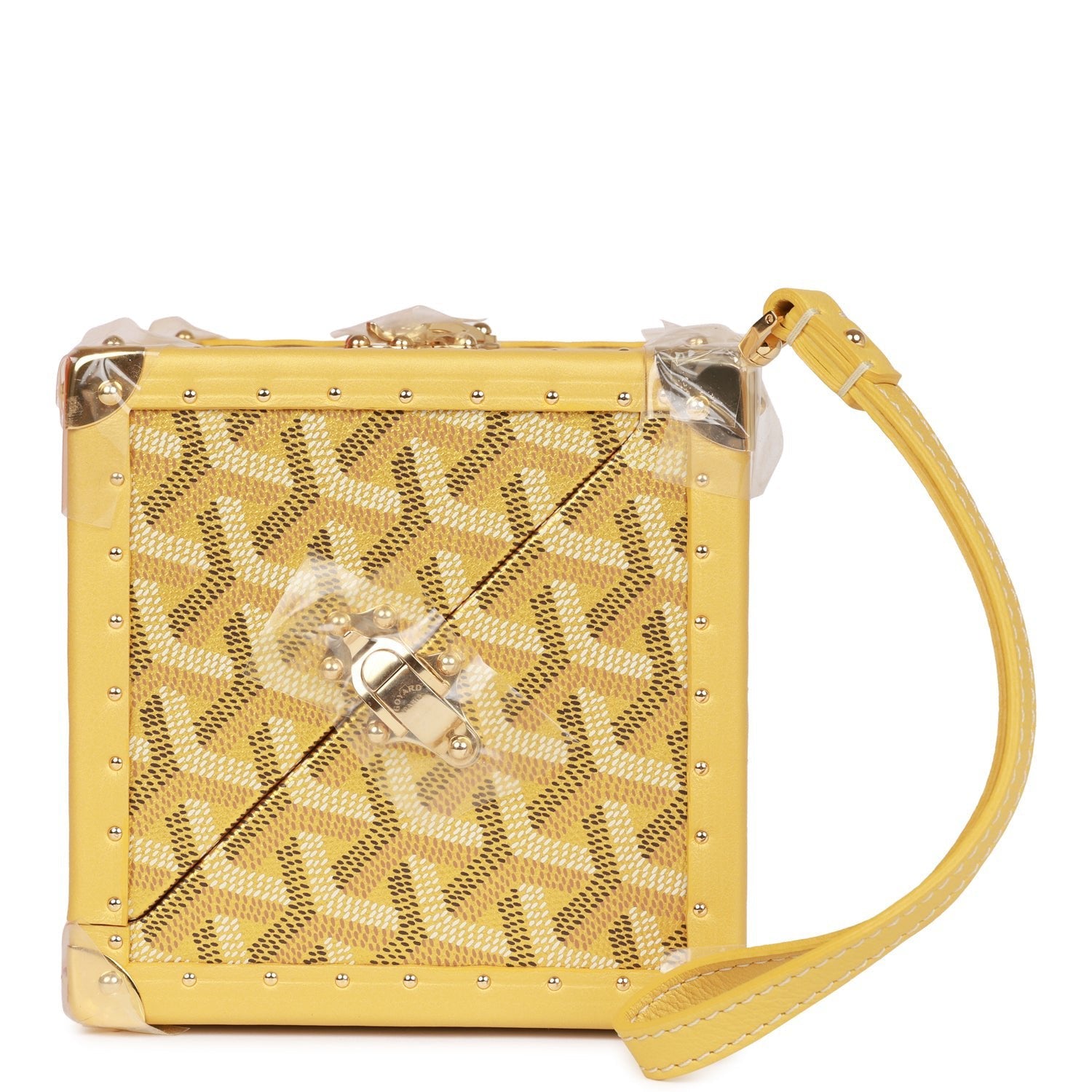 Goyard D√© Trunk Bag Metallic Gold Goyardine Gold Hardware