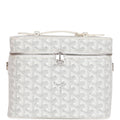 Goyard Goyardine White Muse Vanity Bag Silver Hardware