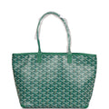 Goyard Goyardine Green Artois PM Tote Bag Silver Hardware
