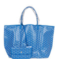 Goyard Goyardine Sky Blue St. Louis GM Tote Bag Silver Hardware