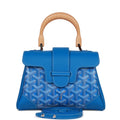 Goyard Saigon Souple Mini Bag Blue Goyardine Silver Hardware