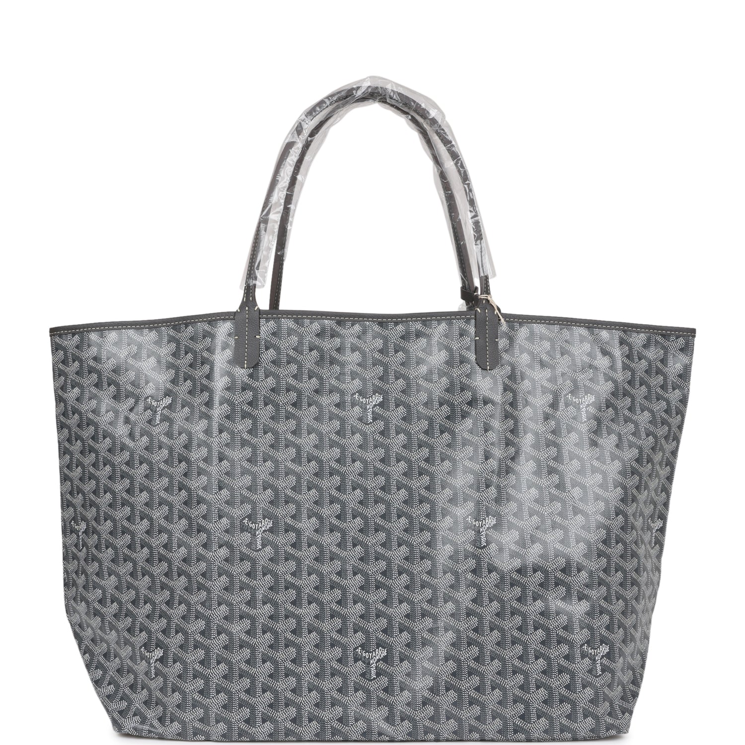 Goyard Goyardine Grey St. Louis GM Tote Bag Silver Hardware