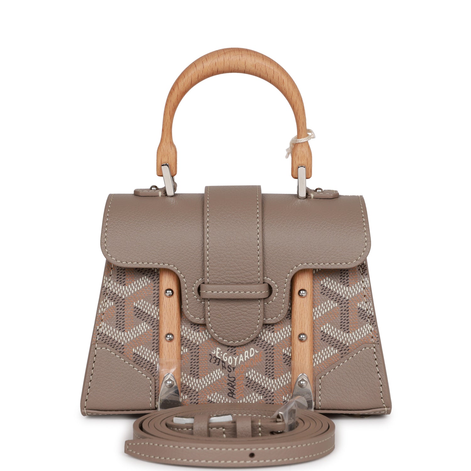 Goyard Saigon Structure Nano Bag Taupe Goyardine Palladium Hardware