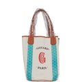 Goyard Goyardine Turquoise Belharra Reversible Beach Tote Bag