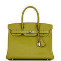 Hermes Birkin 30 Vert Anis Chevre Palladium Hardware