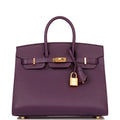 Hermes Birkin Sellier 25 Cassis Veau Madame Gold Hardware