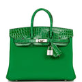 Hermes Birkin 25 Bambou Shiny Crocodile and Togo Touch Palladium Hardware