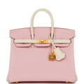 Hermes Special Order (HSS) Birkin 25 Rose Sakura and Nata Ch√®vre Brushed Gold Hardware
