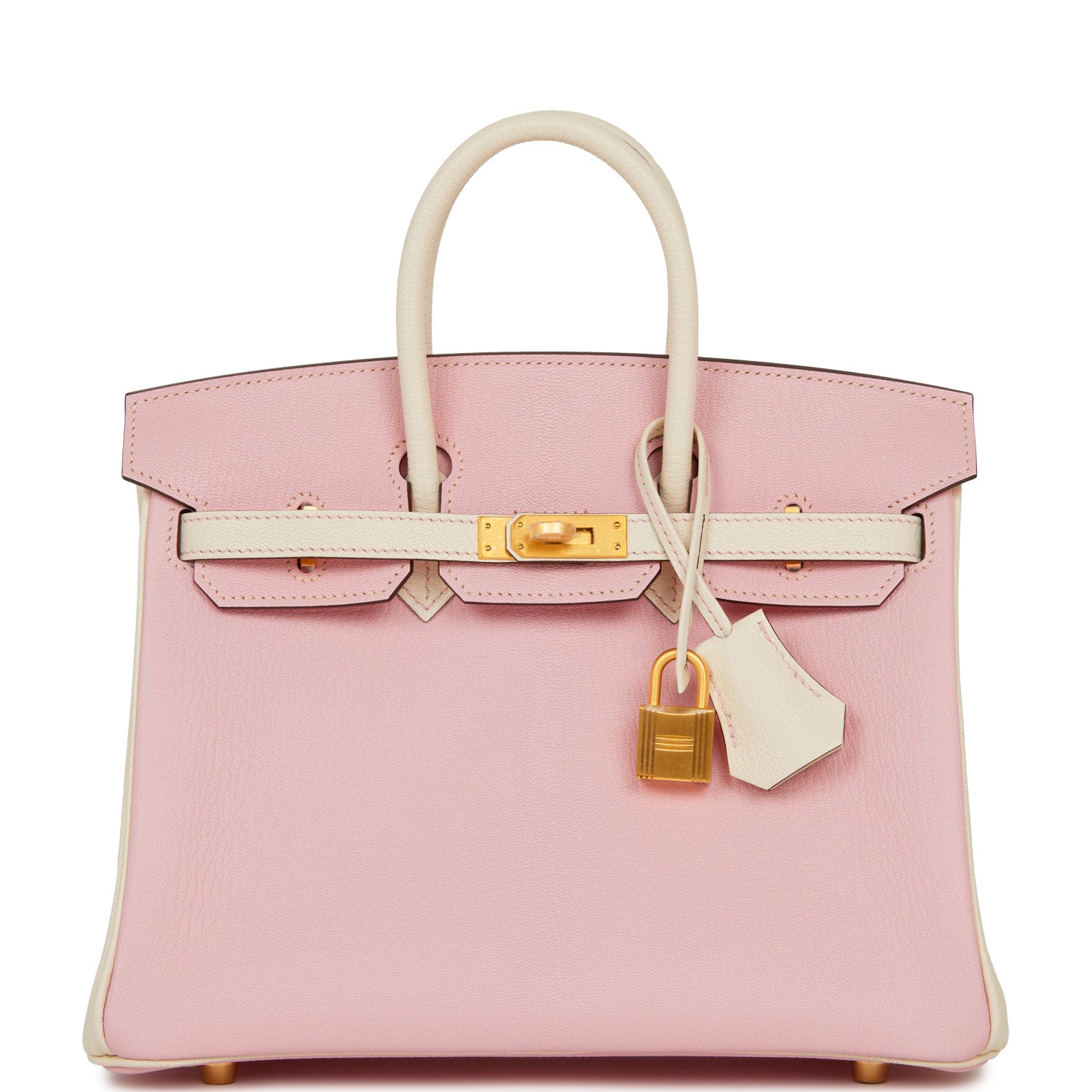 Hermes Special Order (HSS) Birkin 25 Rose Sakura and Nata Ch√®vre Brushed Gold Hardware