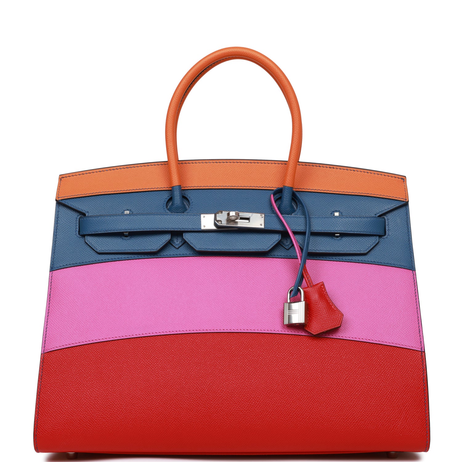 Hermes "Sunset" Birkin Sellier 35 Rainbow Epsom Palladium Hardware - Deposit for AT