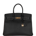 Hermes Birkin 35 Black Epsom Gold Hardware