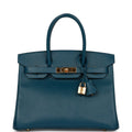 Pre-owned Hermes Birkin 30 Colvert Epsom Gold Hardware