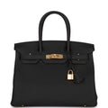 Herm√®s Birkin 30 Black Togo Gold Hardware