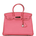 Pre-owned Hermes Birkin 35 Rose Lipstick Togo Palladium Hardware