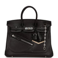 Hermes Limited Edition Birkin Rock 25 Black Volupto Palladium Hardware